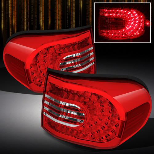 07-11 toyota fj cruiser full led red clear tail lights lamps pair left+right
