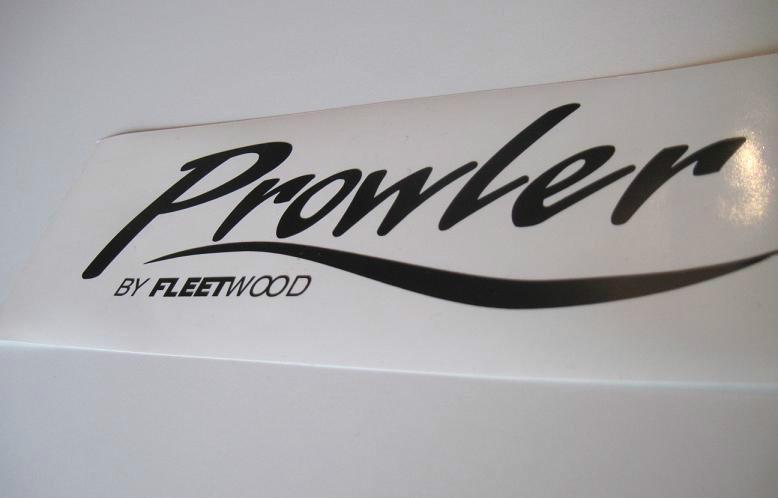 2 prowler 18"x 5" decals stickers by fleetwood rv camper 5th wheel trailer 