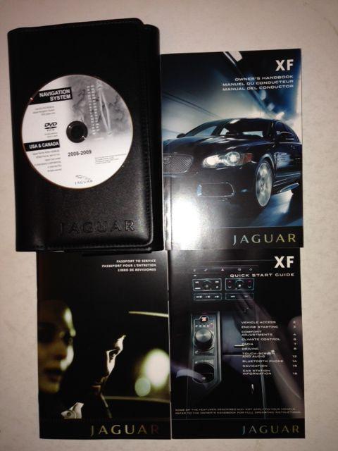 2010 jaguar xf owner's manual with case and navigation disk
