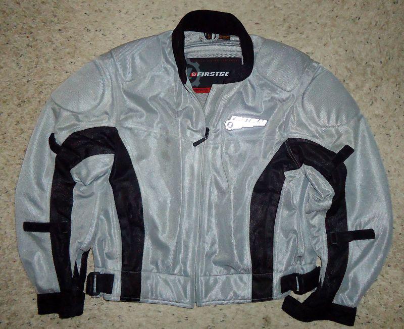 Firstgear mesh-tex women's padded motorcycle jacket sz l nice