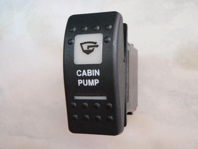 Cabin pump switch boat on/off  v1d1 black carling contura ii 2 white lighted