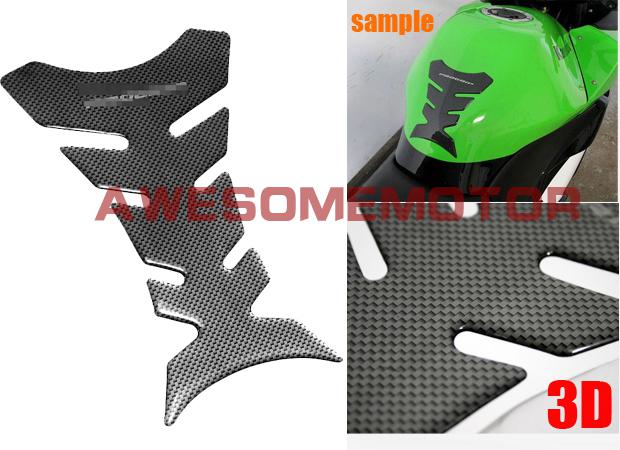 Motorcycle carbon fiber look sport tank gas cap pad protector fit honda suzuki