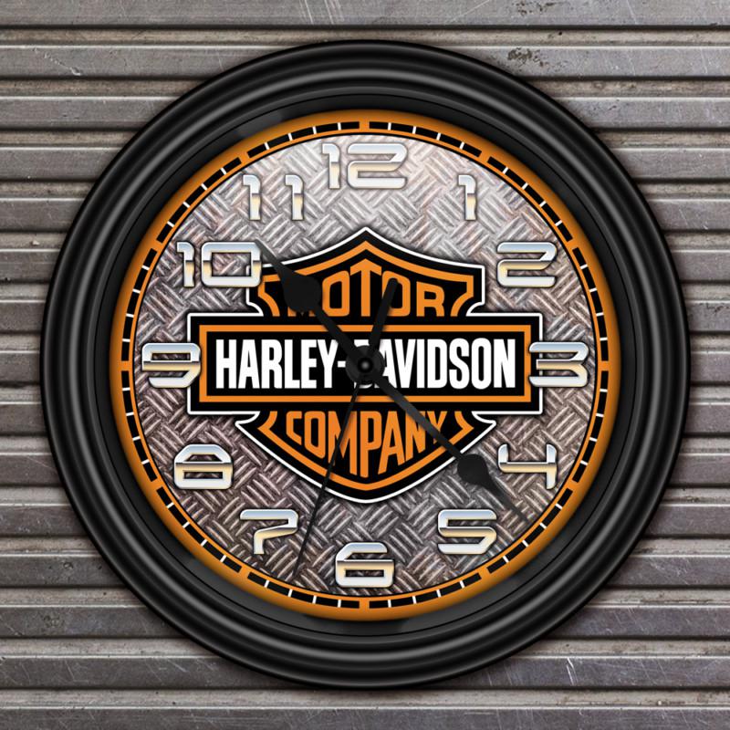 Harley davidson motorcycle decorative wall clock - low shipping!