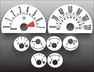 2005-2007 ford mustang 120 mph v6 instrument cluster white face gauges 05-07