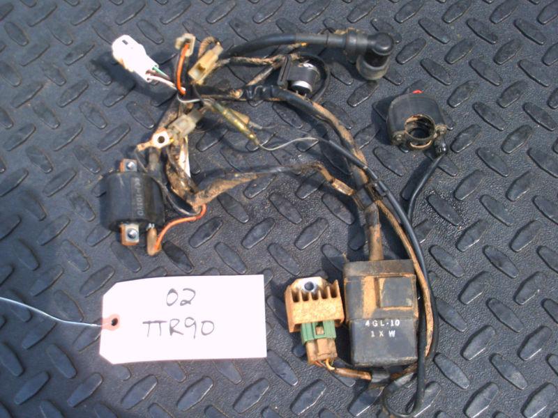 02 yamaha ttr90 ttr 90 oem stock cdi & wiring harness loom coil rectifier switch