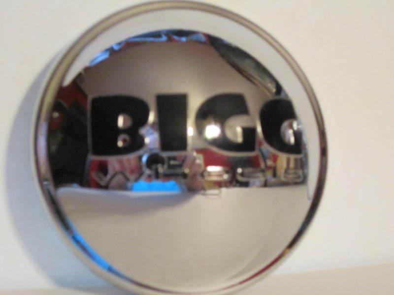 Bigg chrome with black center cap pop in 495k70 wheels rims custom 2 3/4"
