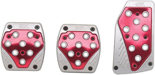 Apc sport pedals pads for gas brake and clutch red silver 1058011