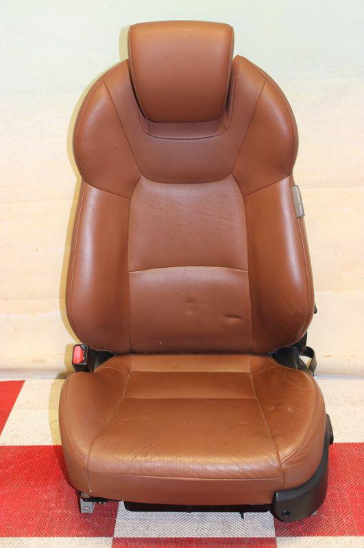 09-12 genisis coupe left front driver brown leather front bucket seat power oem