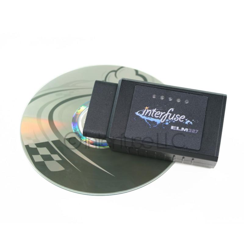 Interfuse elm327 v1.5 obd-ii bluetooth car diagnostic scanner w/ software cd