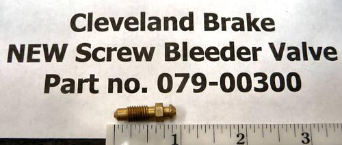 New cleveland brakes screw bleeder valve pn. 079-00300