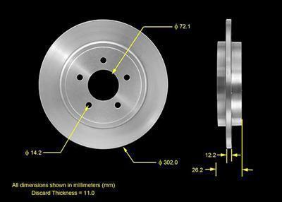 Bendix brakes prt5566 brake rotor iron solid surface rear ford mazda mercury ea