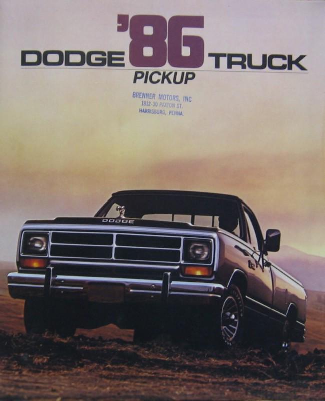 1986 dodge ram pickup truck  brochure