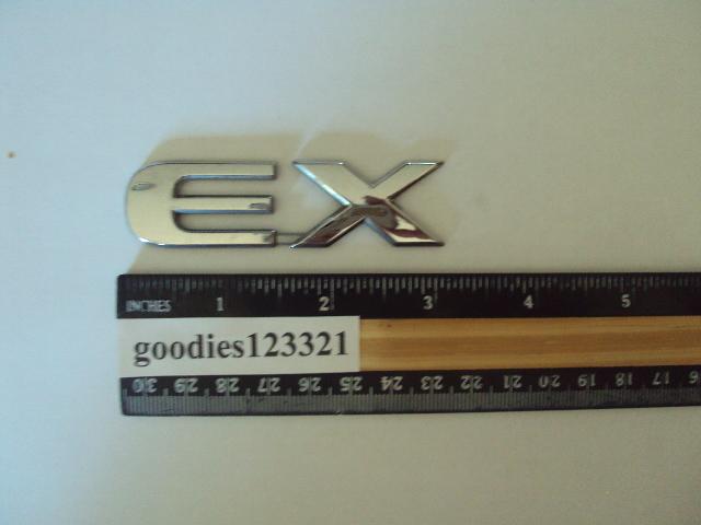 Honda ex chrome emblem used 3 1/4" x 1"