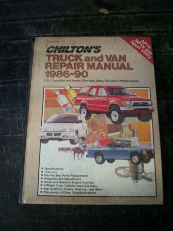 New chilton's manual 7902 1986-1990 u.s. and import truck and van manual