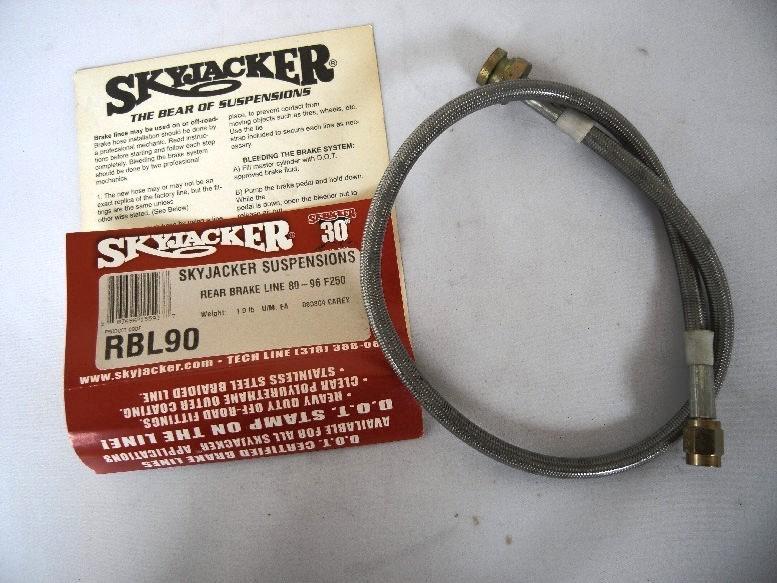 Skyjacker rbl90  stainless steel brake line, rear 80-98 f-250 pickup f-350 p/up