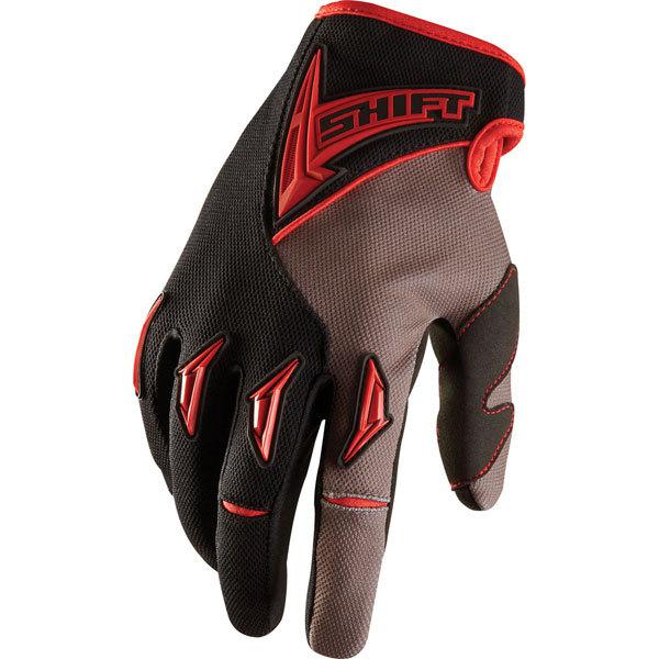 Grey/red s shift racing assault gloves 2013 model