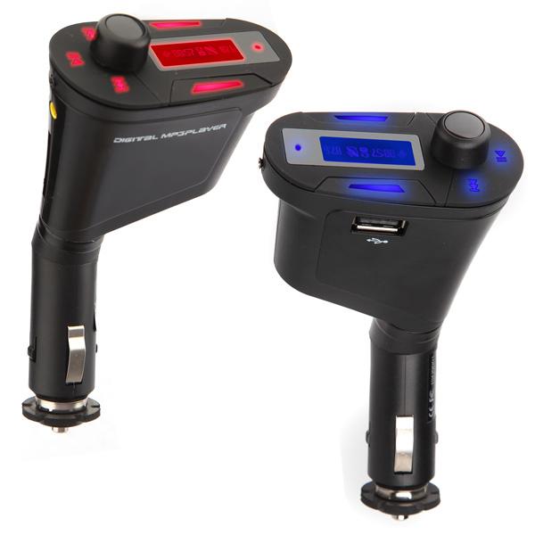 Car kit mp3 player wireless fm transmitter modulator lcd usb sd mmc