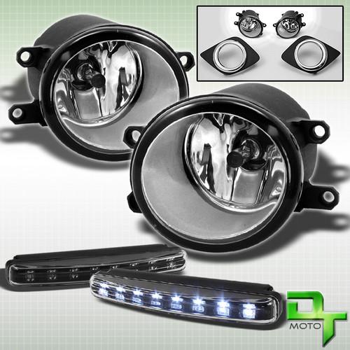 10-11 toyota camry replacement fog lights+switch+bulbs+wires set+led bumper lamp