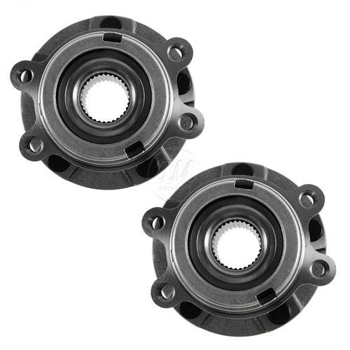 Front wheel hubs & bearings pair set of 2 for nissan maxima altima 3.5l v6 w/abs