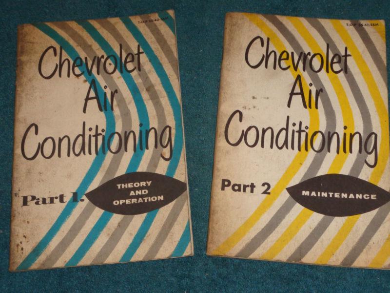 1955 chevrolet air conditioning shop booklet set / part 1&2 / 2 original manuals