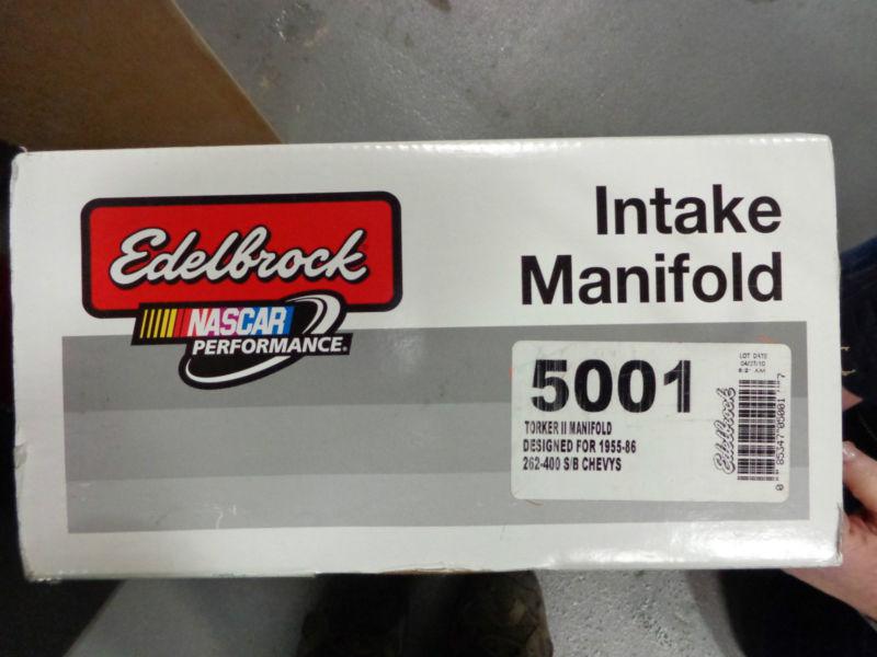 Edelbrock 5001 torker ii series intake manifold in the box