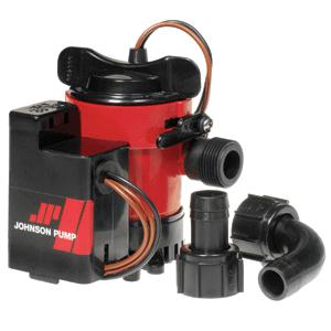 Johnson pump 500gph auto bilge pump 3/4 inch 12v mag switch #05503