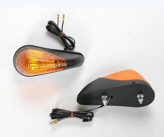 K&s mini wing marker lights - black/amber lens - single filament  - signal 