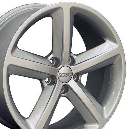 Single 18 x 8 new a5 silver wheel fits audi a4 a6 a8 allroad