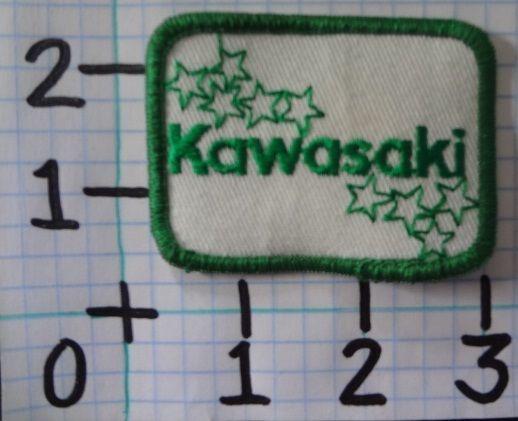 Vintage nos kawasaki motorcycle patch from the 70's 003