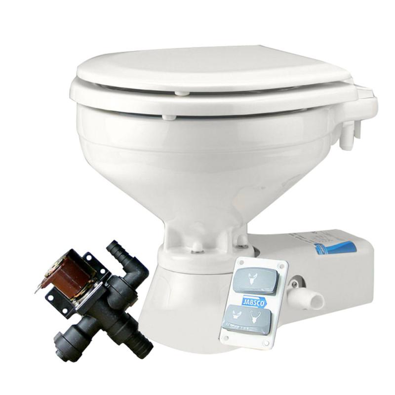 Jabsco 17" quiet flush electric toilet - freshwater 37045-1092