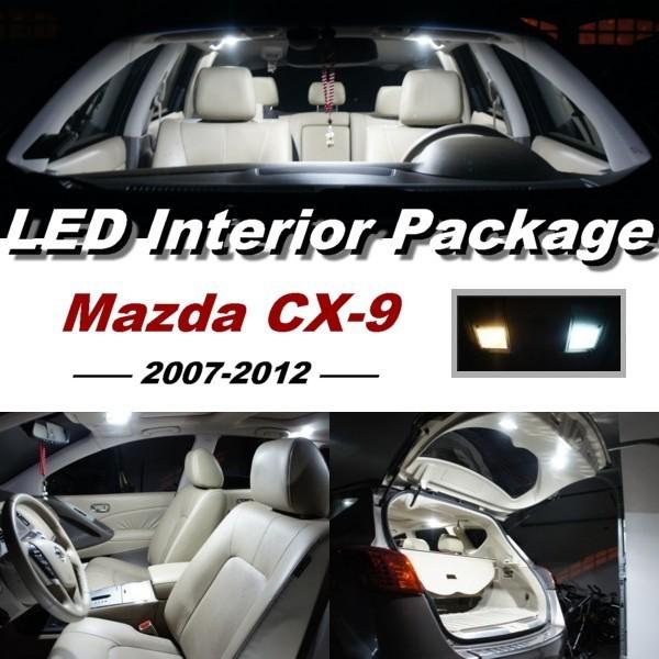 9 x xenon white led lights interior package kit for 2007 - 2012 mazda cx-9 cx9