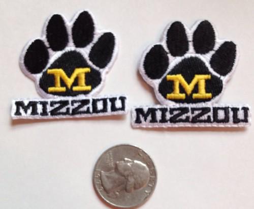 University of missouri logo iron on patches set of 2