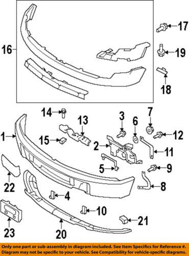 Ford oem 9l3z17b984a front bumper-mount plate