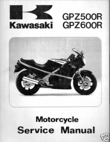 1985-89 kawasaki motorcycle gpz500 & 600 service manual