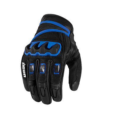 Icon compound mesh short gloves new size small s sm blue black street