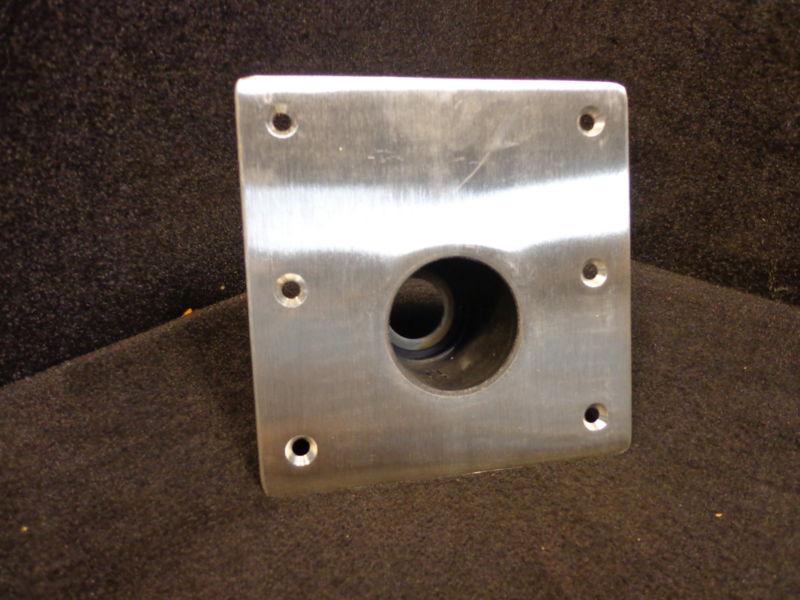 Stainless steel offset base 7"x7" attwood #238340, 2 3/8 " (id), 3 3/8" depth