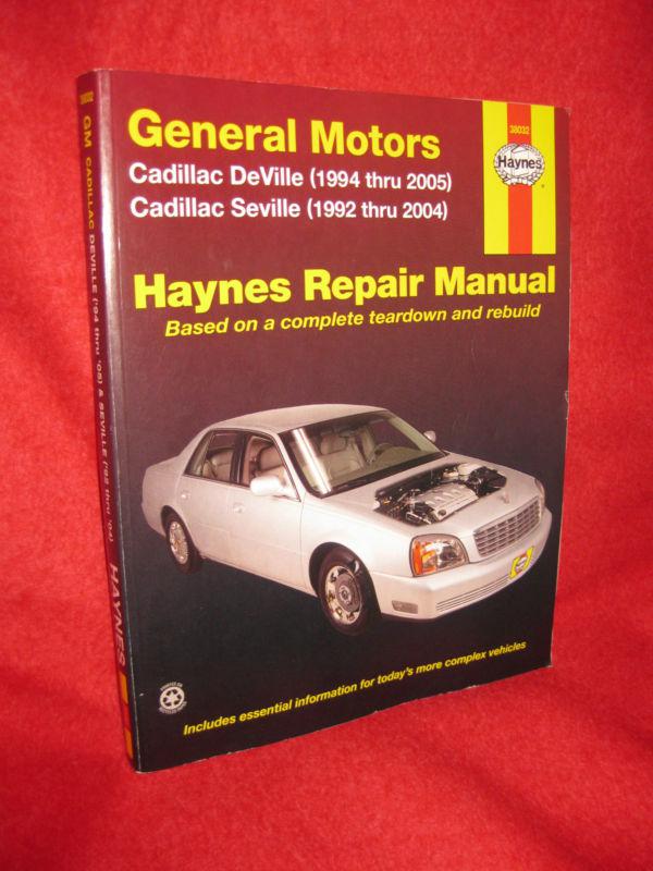 Haynes repair manual 38032  cadillac deville 1994 - 2005 seville 1992 - 2004