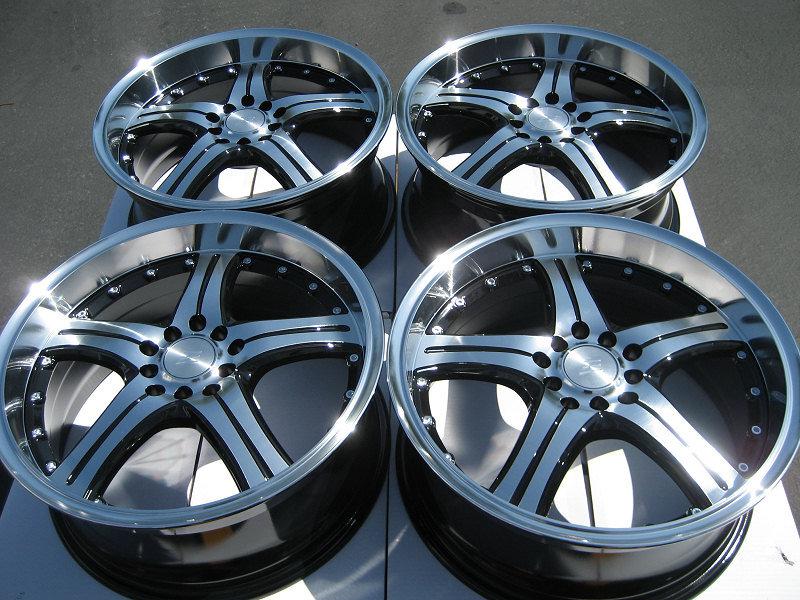 17 5x114.3 5x100 black wheels veracruz saleen rsx sable forester wrx alloy rims