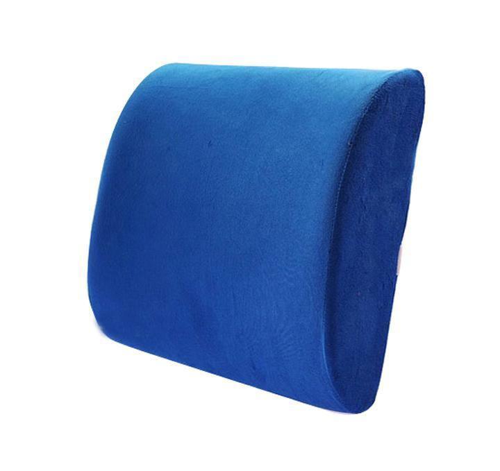 Memory foam lumbar wedge posture support pillow chair cover- car/office/home-bl