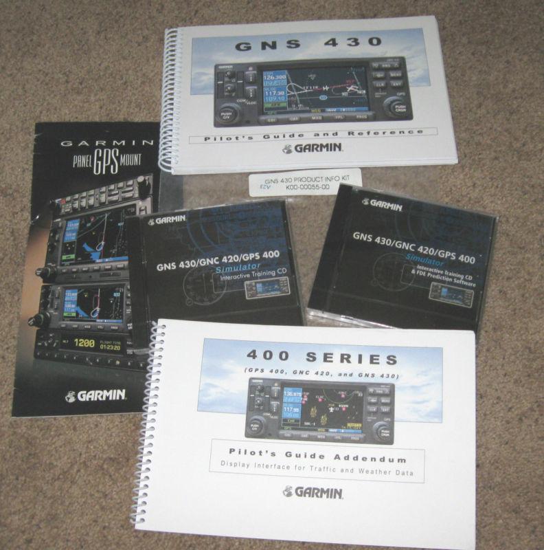 Garmin gns 430 400 420  info kit manuals, training cd, etc - new simulator cd