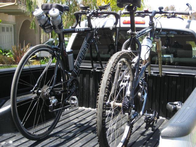 Locking bike mount for toyota tacoma & tundra bed rail - bicycle rack