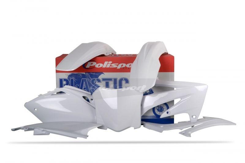 Polisport dgp plastic kit - all white - honda crf 450r, crf450r - 2008 _90176