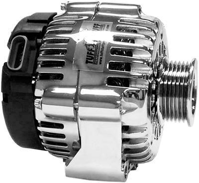 Tuff stuff replacement alternator 200 amps chrome plated 12v gm ad244 case 8237c
