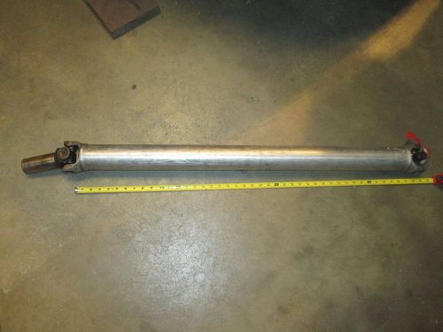 Coleman machine driveshaft 42&#034; long 3&#034; od u-joints aluminum with roltek yoke