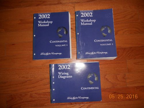 Oem 2002 lincoln continental service repair shop manuals vol 1 &amp; 2 and wiring