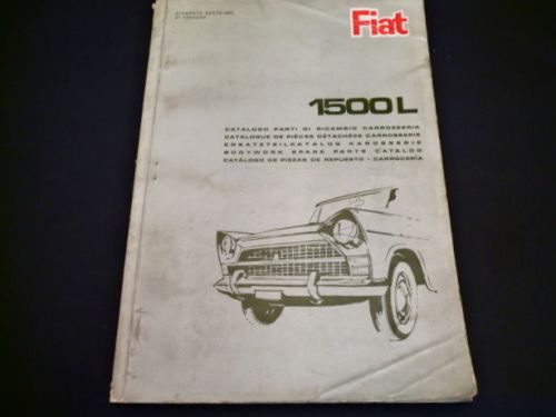 Fiat 1500 l  factory bodywork parts manual