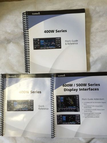 3 garmin 400w / 500w series info kit ops books manual reference gps pilot 2009