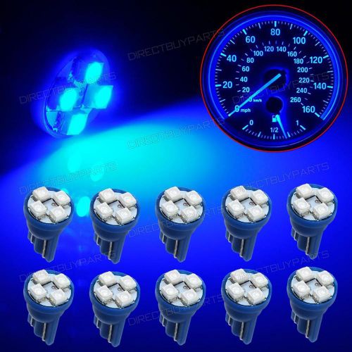 10pcs t10 194 168 blue led car motorcycle map instrument dash lights/bulbs/lamp