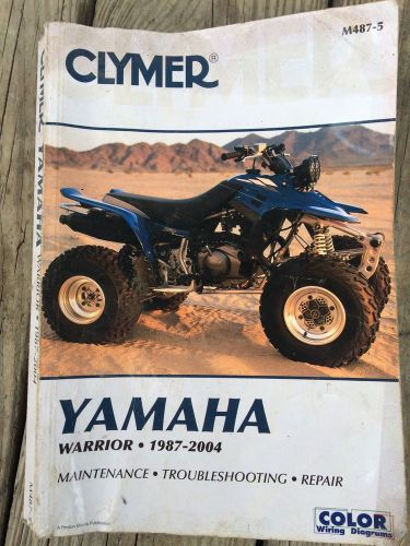 Clymer repair manual 1987-2004 yamaha 350 warrior 6 speed