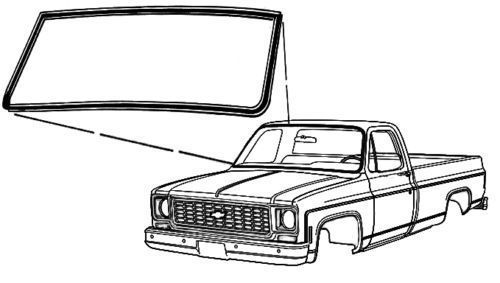 1973-1987 chevrolet gmc truck windshield seal deluxe includes black lockstrip